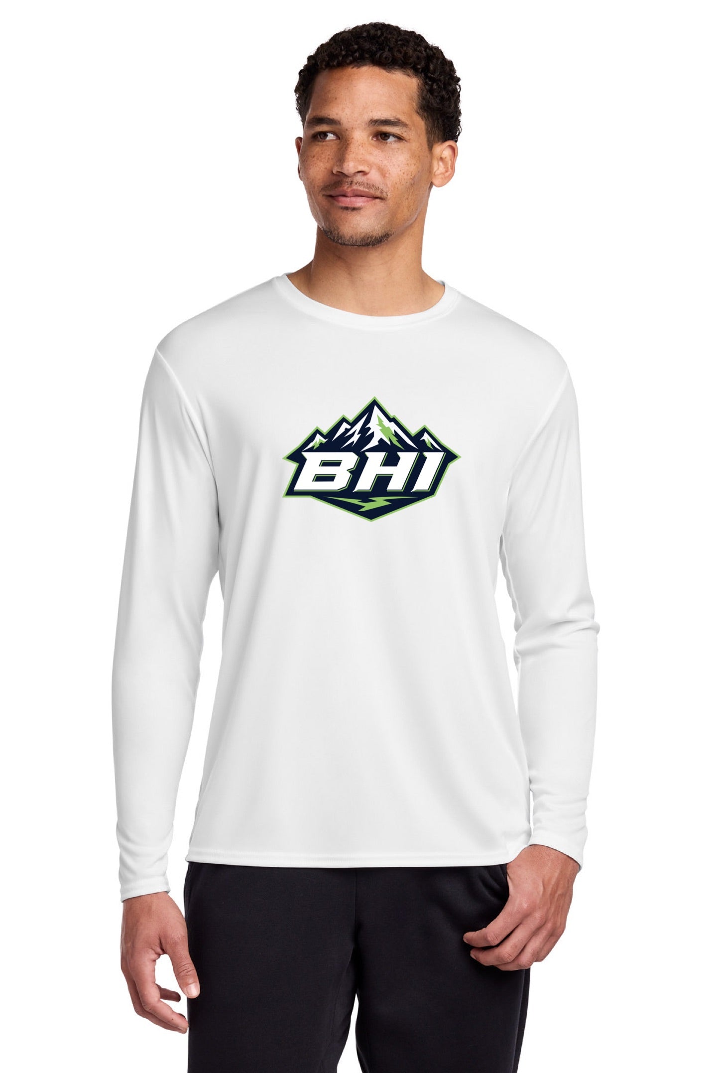 Port & Co™ Long Sleeve Performance Tee | UNISEX - MOUNTAIN LOGO