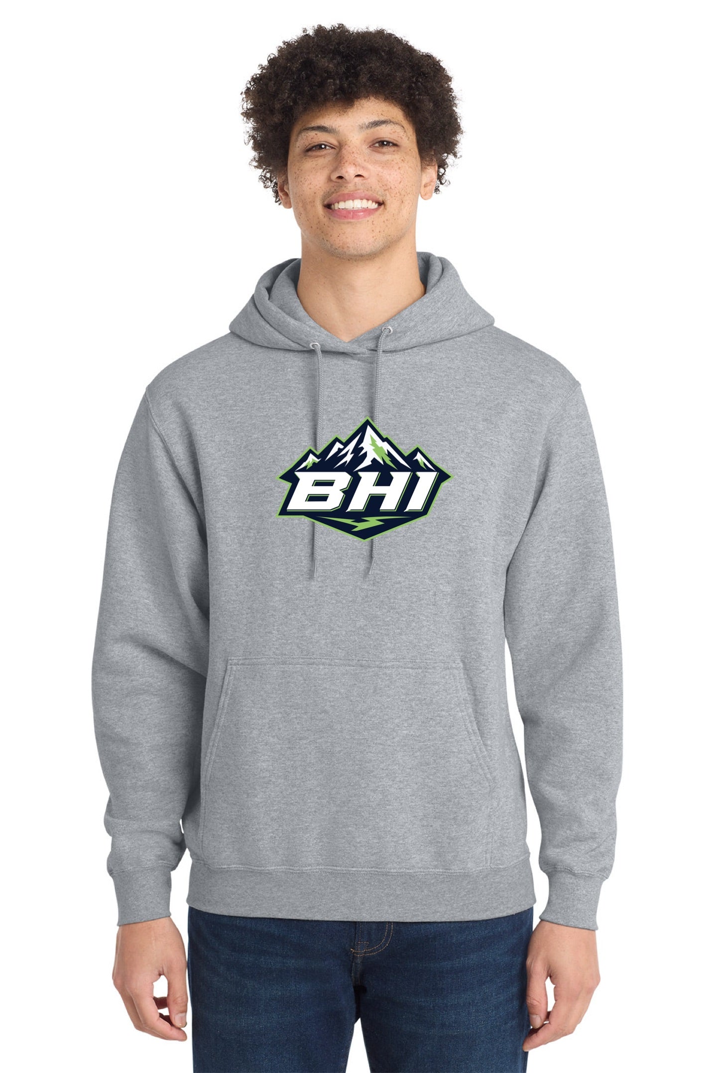 Port & Co™ Core Fleece Pullover Hooded Sweatshirt | ADULT - MOUNTAIN LOGO