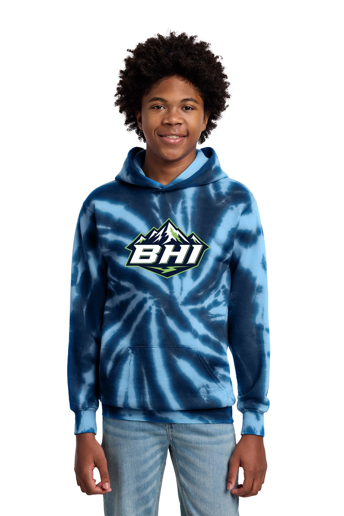 Port & Co™ Tie-Dye Pullover Hooded Sweatshirt | YOUTH