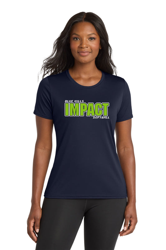 Port & Co™ Women's Performance Tee - GREEN IMPACT OG LOGO