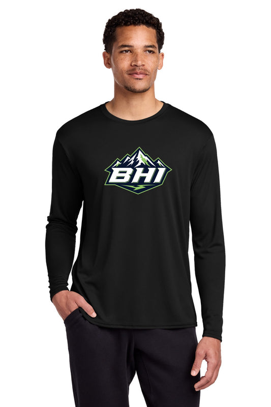 Port & Co™ Long Sleeve Performance Tee | UNISEX - MOUNTAIN LOGO