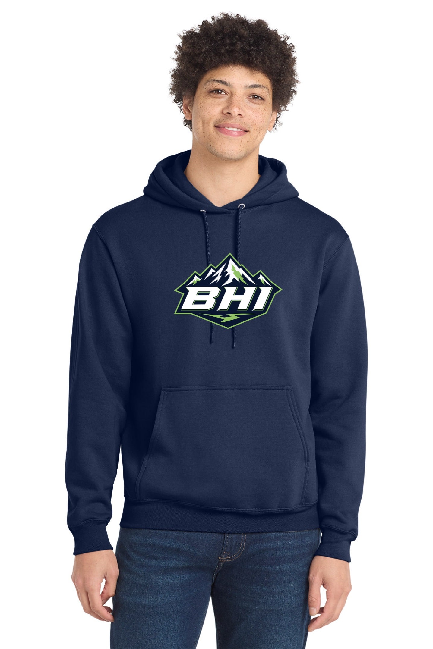 Port & Co™ Core Fleece Pullover Hooded Sweatshirt | ADULT - MOUNTAIN LOGO