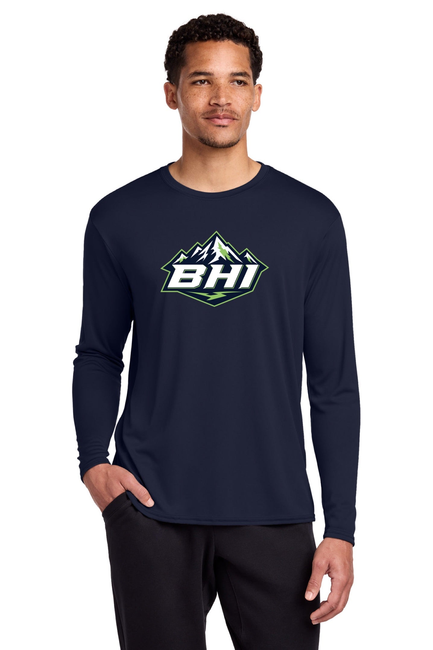 Port & Co™ Long Sleeve Performance Tee | UNISEX - MOUNTAIN LOGO